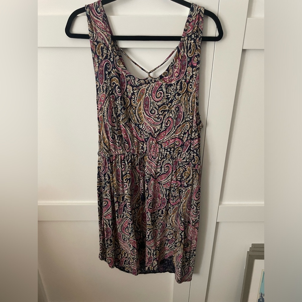 Lucky Brand paisley sun dress, Size L
